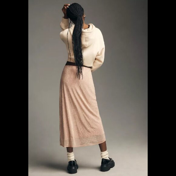 Brand New by Anthropologie Iridescent Rhinestone Midi Skirt - Picture 7 of 14